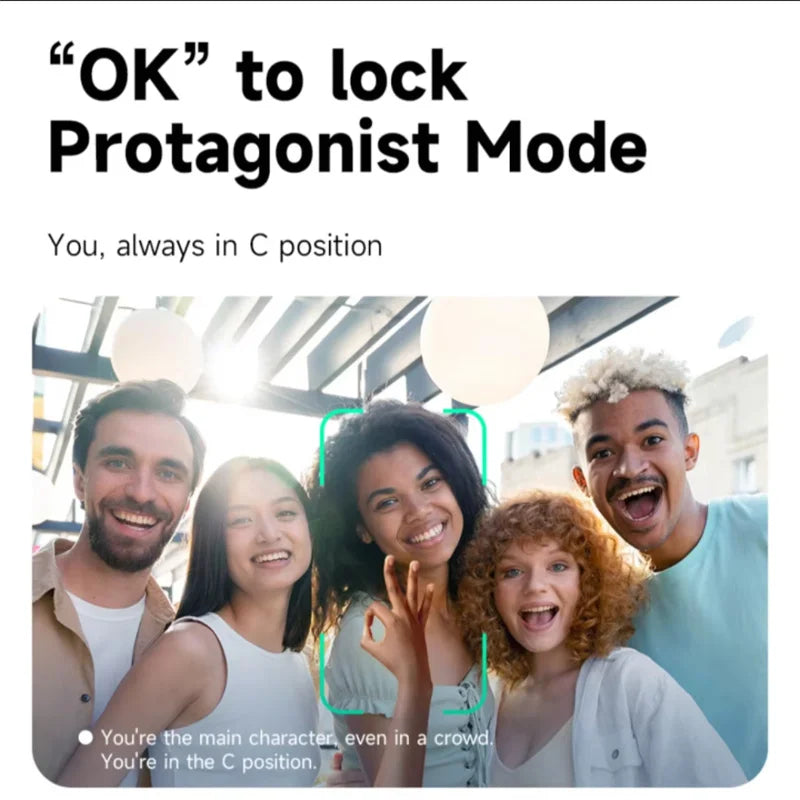 FGCLSY 5 in 1 Selfie Tripod Gimbal Stabilizer for Cell Phone 360°Auto-Rotation AI Tracking Shooting Quadrapod And Remote Control