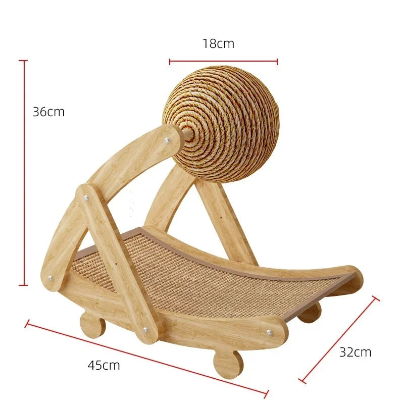 Rabbit Scratch Toy for Cats Kittens Indoor Playing Protect Furniture Natural Sisal Cat Scratcher Pet Training Accessory