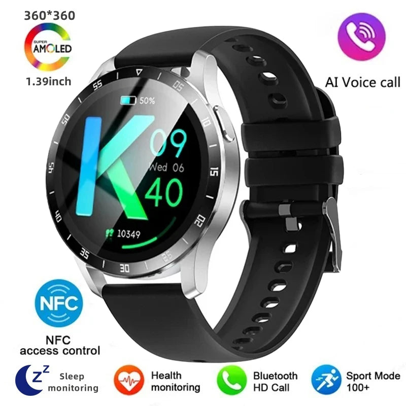2024 New Bluetooth Call Smart Watch High end Men's Multi sport Mode NFCIP67 Waterproof Fitness Women's Smart Electronic Watch