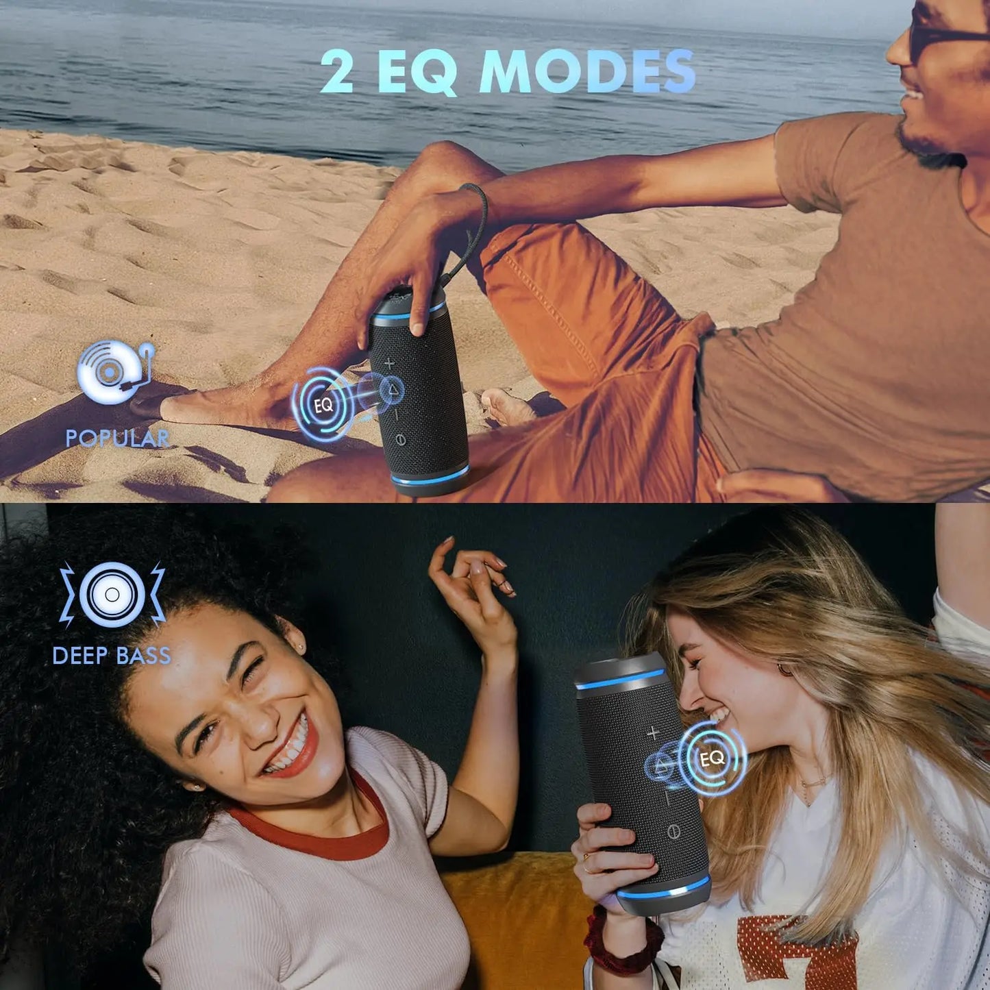 W-KING BT226 Portable Bluetooth Speaker Loud, 36W Extra Bass,360° Surround Hi-Fi Sound,24H Playtime,BT5.4, IPX6 Waterproof