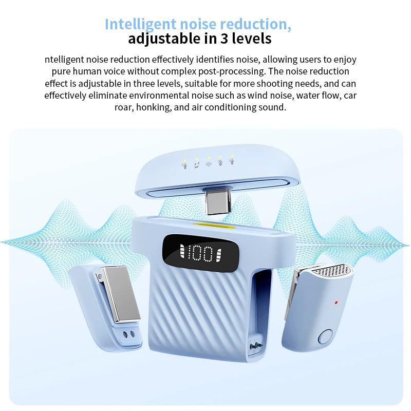 Blixora Wireless Lapel Microphone For iPhone iPad Android And Vlog