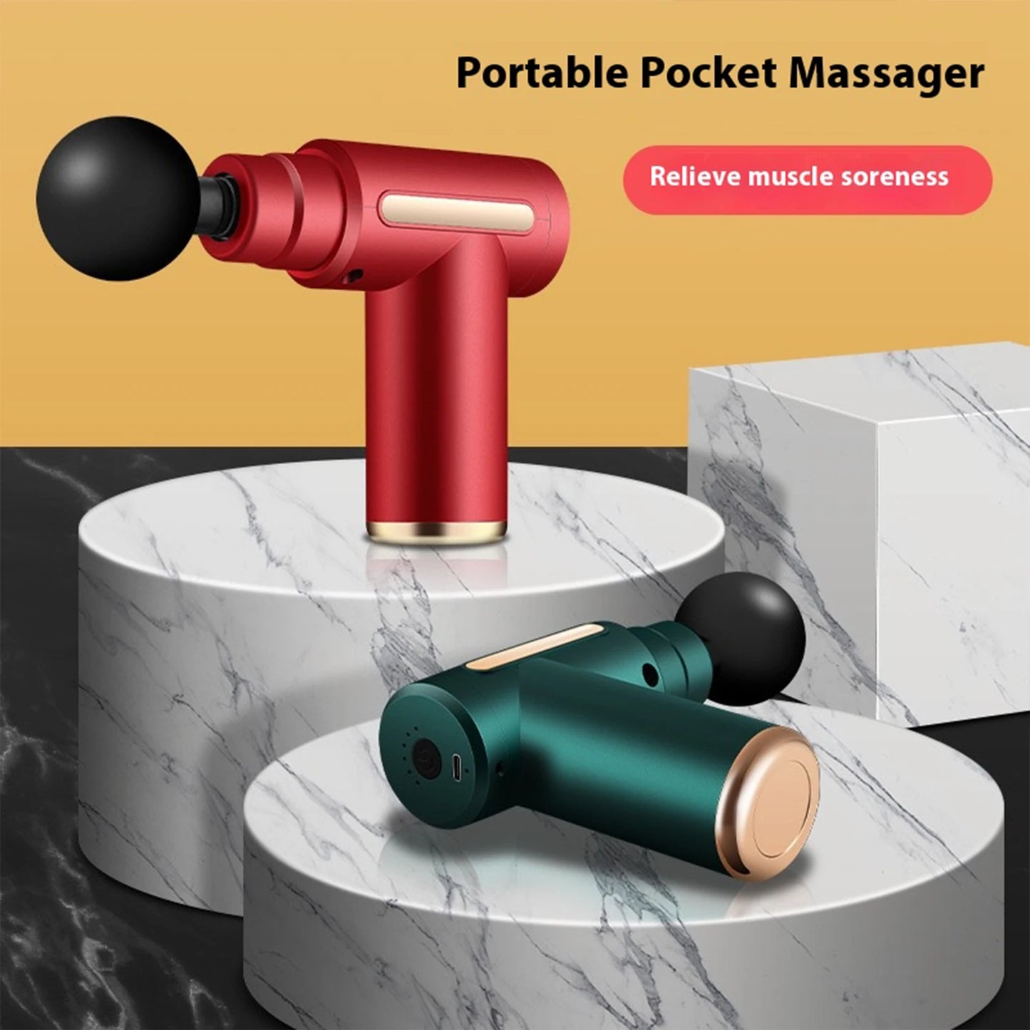 Portable Fascia Gun Deep Tissue Massage Device With Adjustable Speed