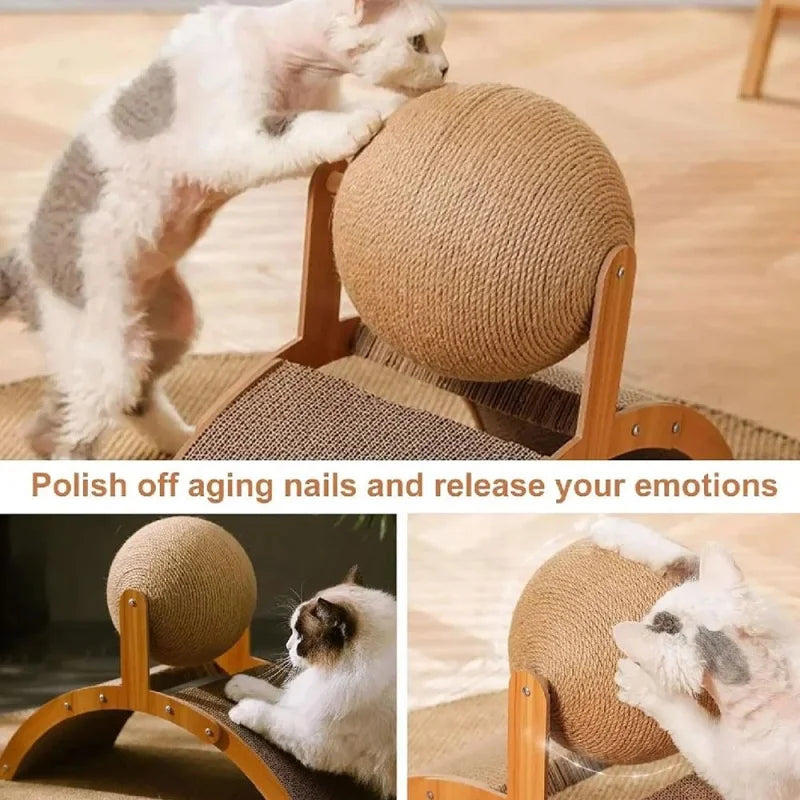 Rabbit Scratch Toy for Cats Kittens Indoor Playing Protect Furniture Natural Sisal Cat Scratcher Pet Training Accessory