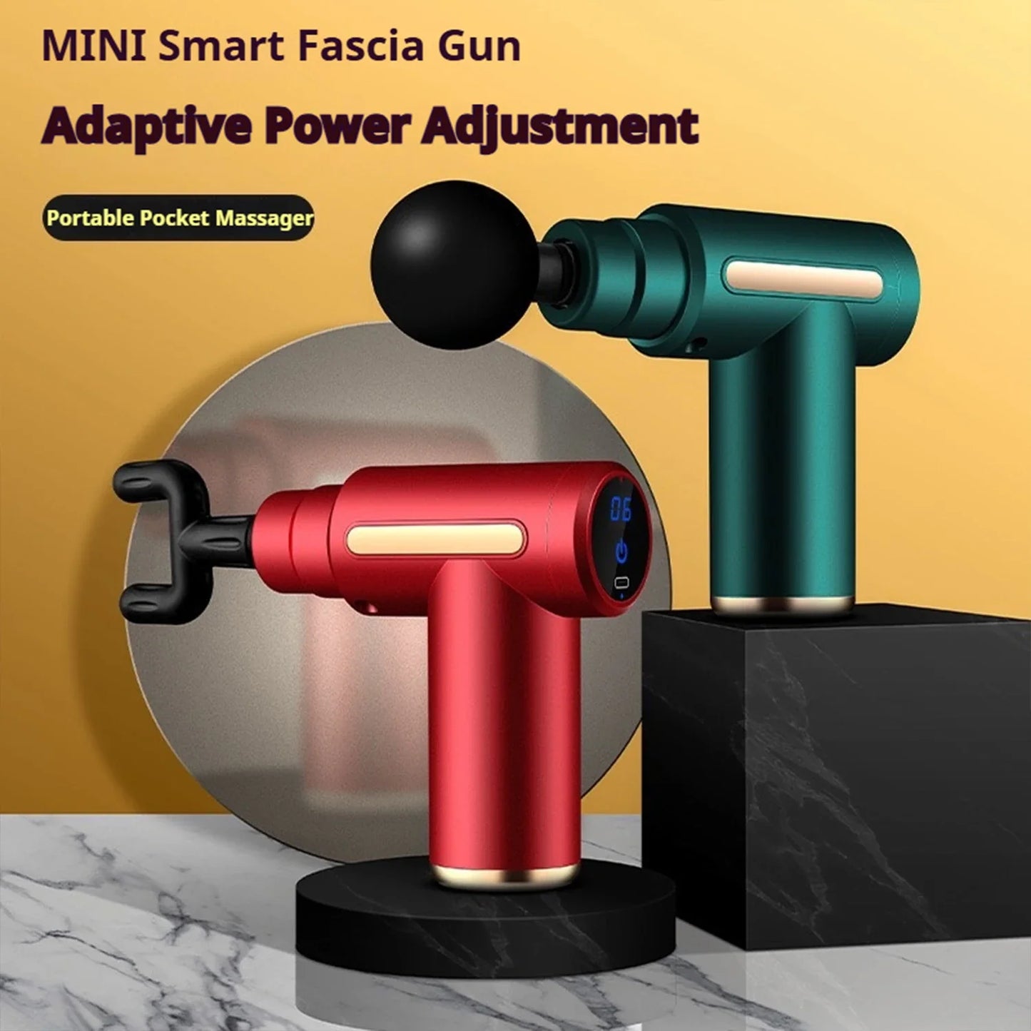 Portable Fascia Gun Deep Tissue Massage Device With Adjustable Speed