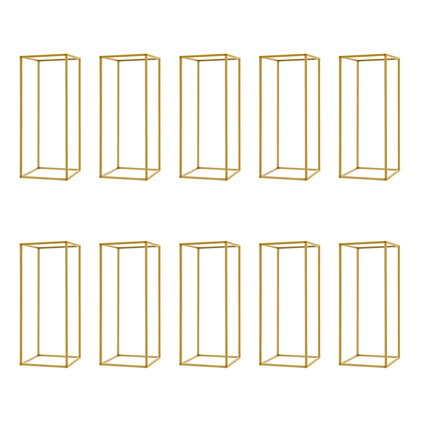 10Pcs 23.6'' Tall Gold Metal Flower Stand for Wedding Table Centerpieces Decor