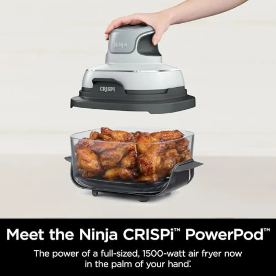 FN090 Crispi 3-in-1 4QT Portable Cooking System with TempWare Container 1500W for Home Kitchens Recrisp Air Fry and Max Crisp F
