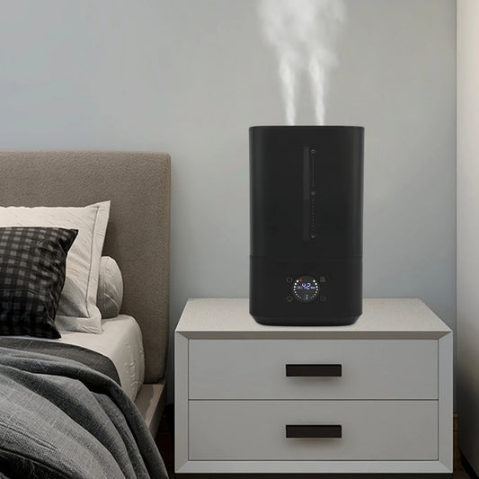 6L Touch Control Humidifier, Hot and Cold Mist Humidifier, 3-Level Adjustable Fog Volume, for Home, Bedroom, Living Room, 25W