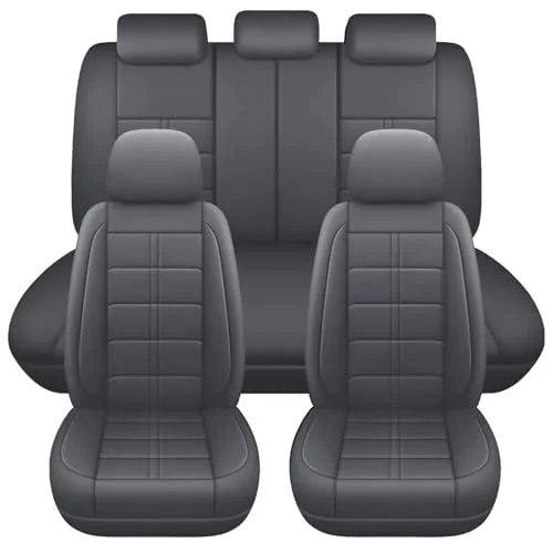 PU Leather Car Seat Cover Set Universal Fit Waterproof Breathable