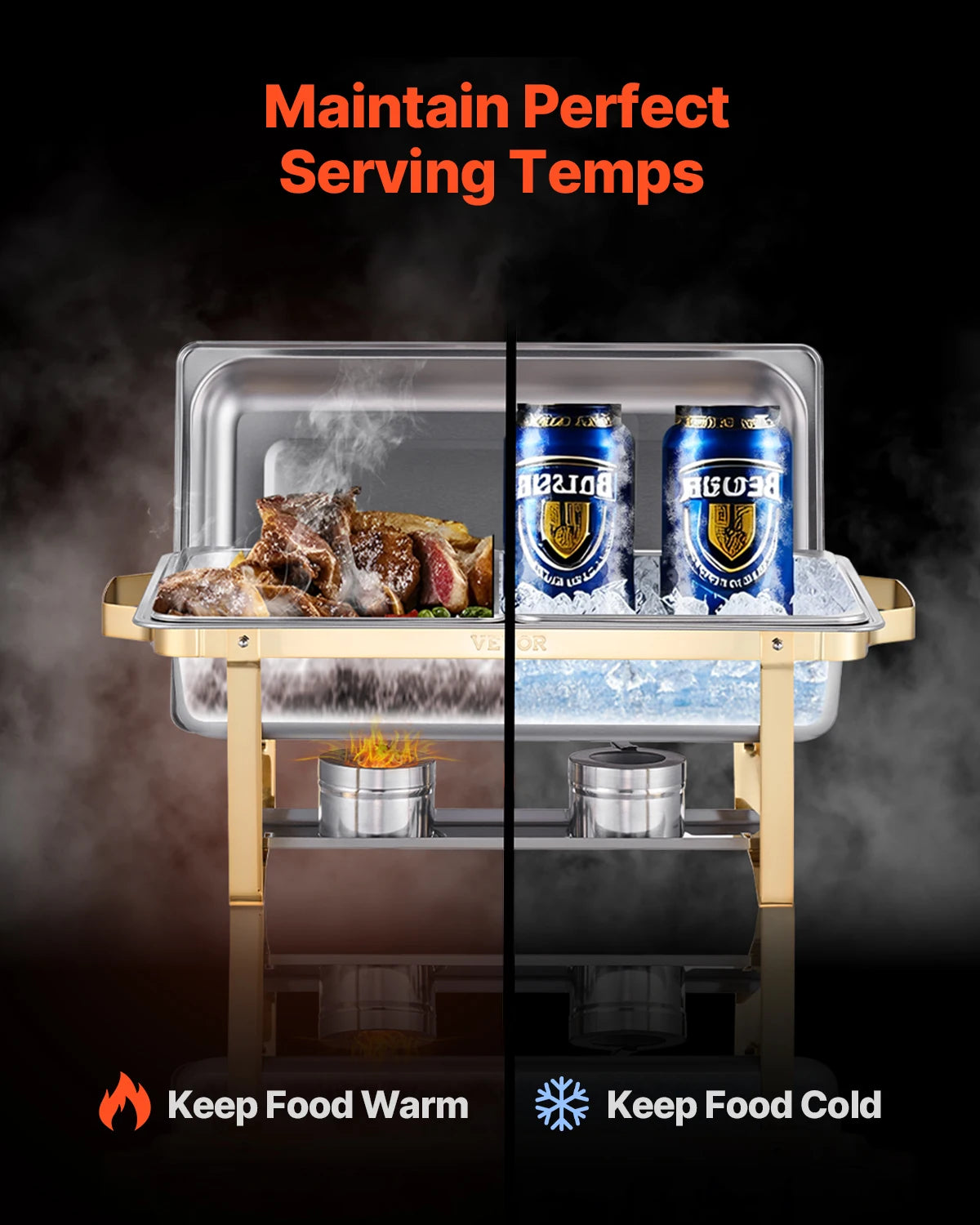 SucceBuy Chafing Dish Buffet Set Stainless Steel With Pans