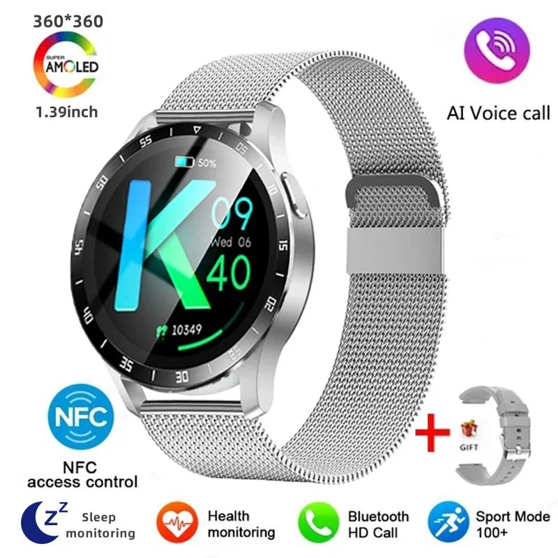 2024 New Bluetooth Call Smart Watch High end Men's Multi sport Mode NFCIP67 Waterproof Fitness Women's Smart Electronic Watch
