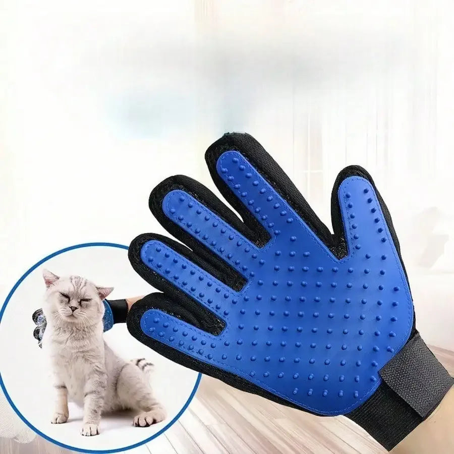 Pet Grooming Gloves for Cats and Dogs, Gentle Hair Removal Brush Mitt, Deshedding Bathing Massage Glove for Pet Cleaning