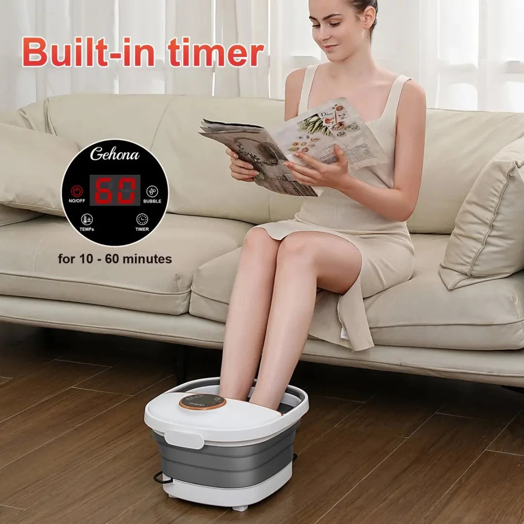 Smart Folding Foot Spa With Auto Heating And Deep Soaking
