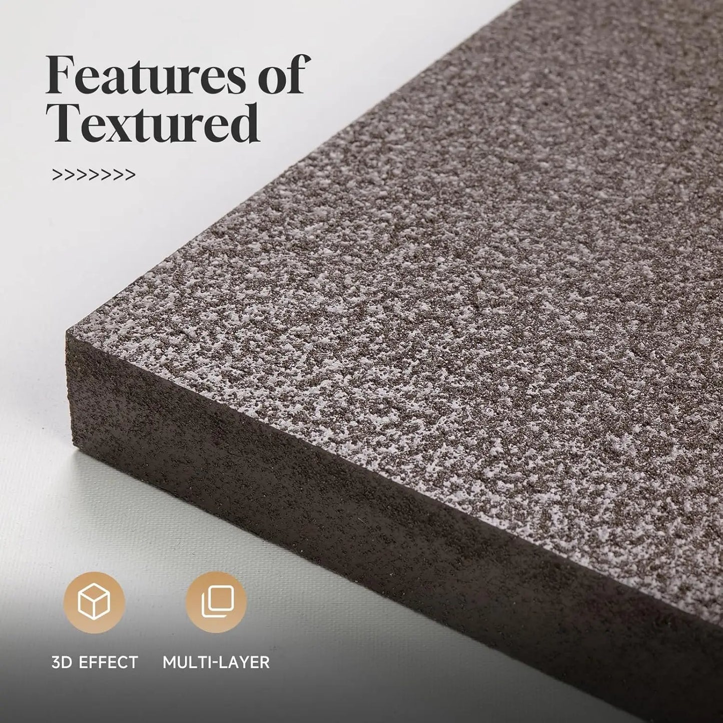 3D Wood Textured Large Neutral Abstract Wall Art, Modern Beige Brown Geometric Paintings Artwork for Walls-Minimalist Wooden