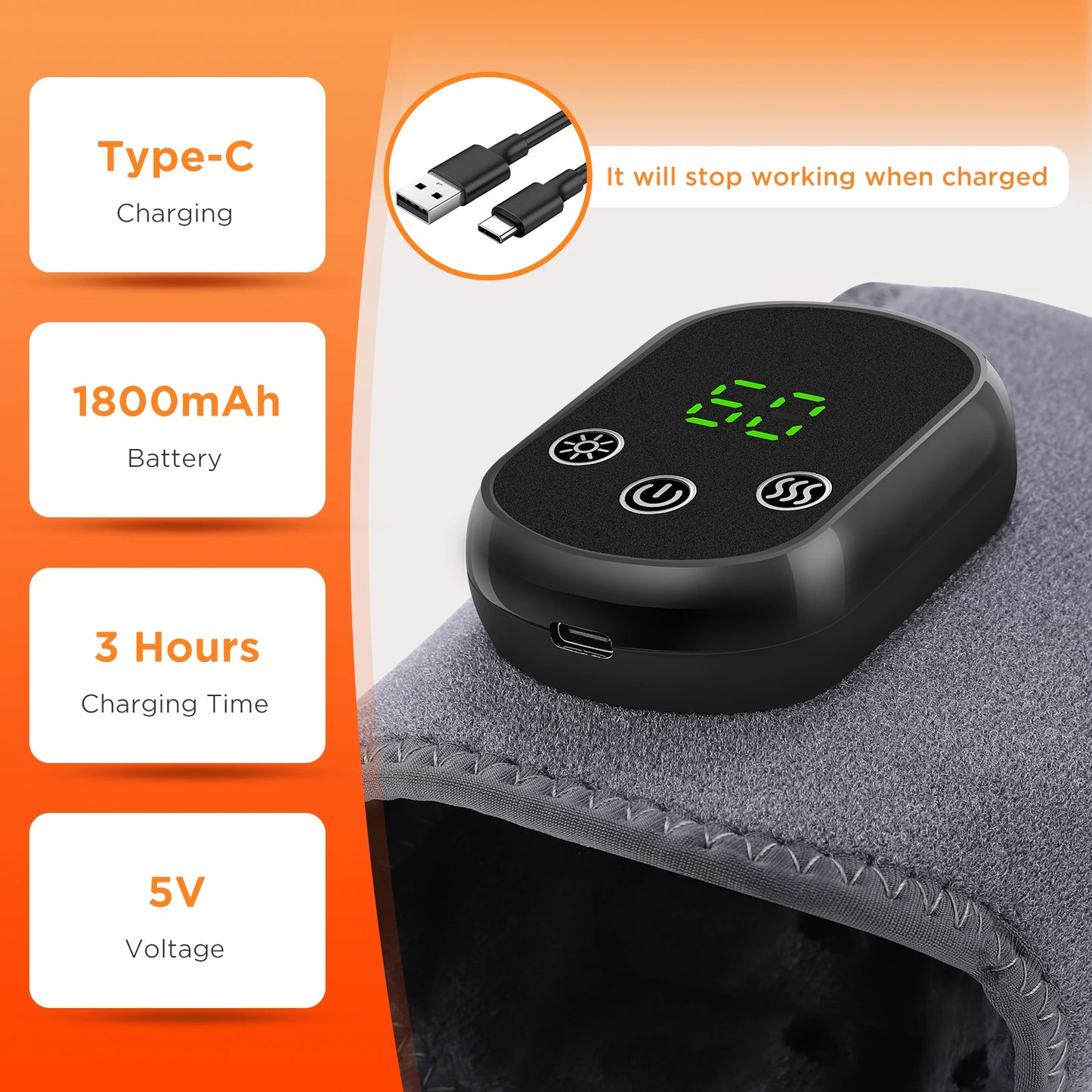 Electric Foot Massager Vibration Relaxation Ankle Massager Warm Hot Compress Ankle Brace Joint Sprain Support Ankle Protection