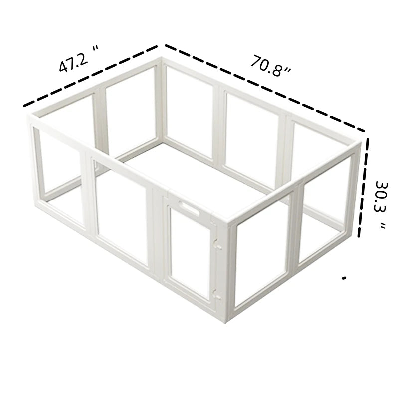 Dog Fence Pet Playpen, Clear Dog Playpen, No-Tool Dog Playpen and Kennel Playpen, Suitable for Small and Medium Dogs, Cats