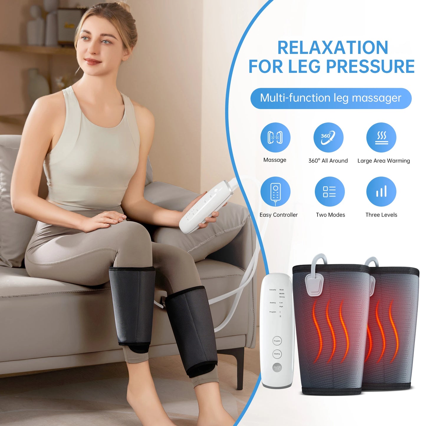 Senio Knee Massager With Heat Therapy For Joint Pain Relief