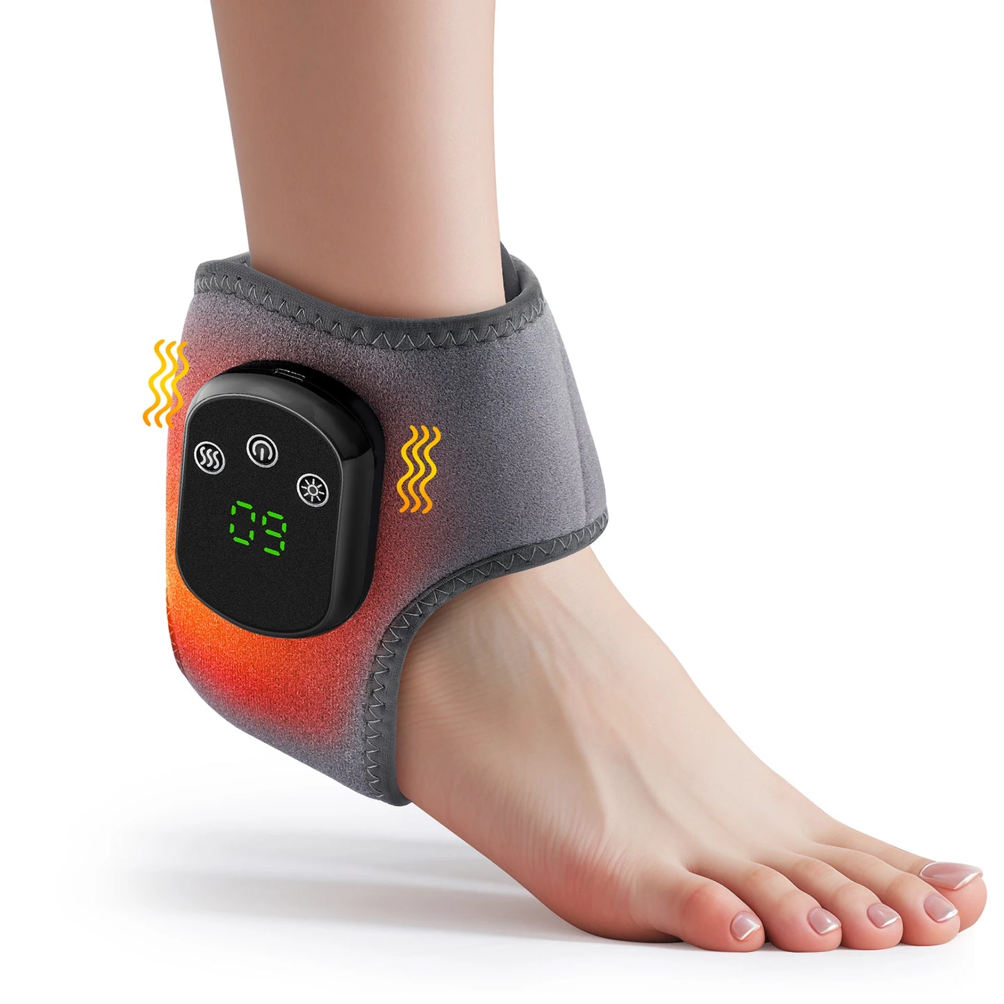 Electric Foot Massager Vibration Relaxation Ankle Massager Warm Hot Compress Ankle Brace Joint Sprain Support Ankle Protection