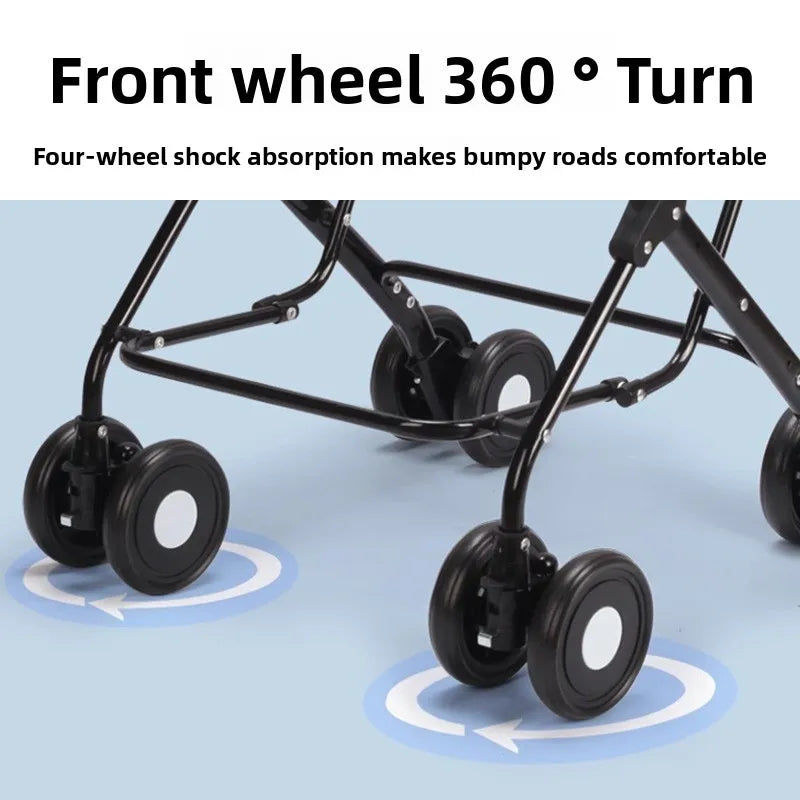 Dog Stroller, Detachable Pet Carrier Cart, Lightweight Foldable Pushcart, Outdoor Travel Dog Cart for Small Pets