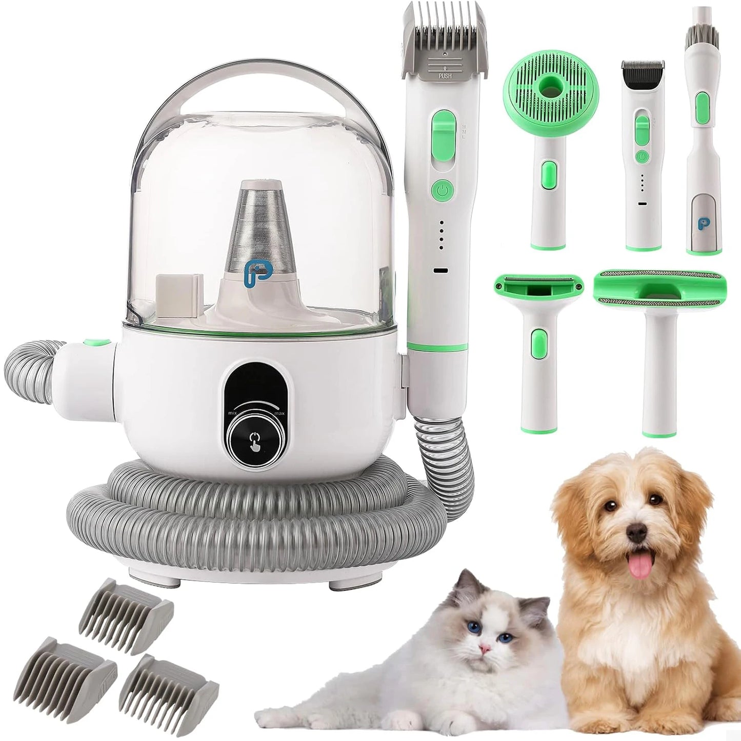 DishyKooker Pet Grooming Kit Vacuum With 5 Tools