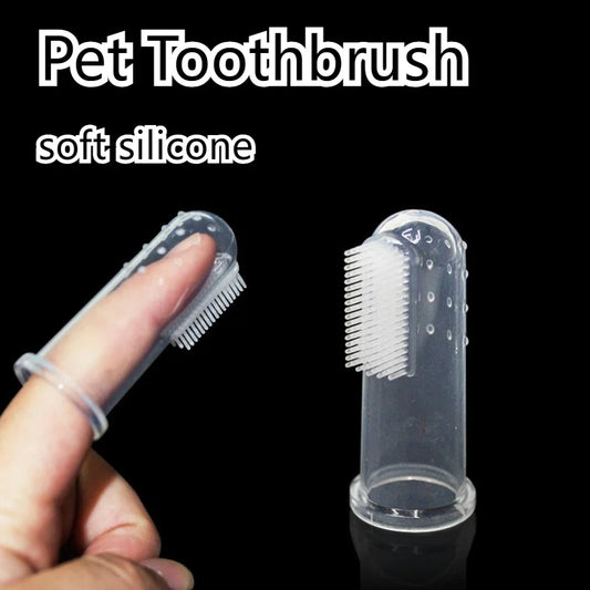 4pcs Pet Finger Toothbrushes Super Soft Silicone Dog Cat Toothbrush Bad Breath Tartar Teeth Care Tool Dog Cat Cleaning Supplies