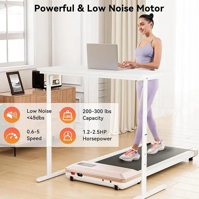 Superun 2 In 1 Home Office Walking Treadmill With App And Remote