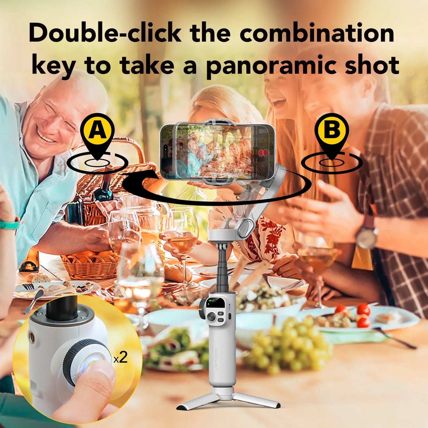 aoc AOCHUAN Smart X2 3 Axis Gimbal For iPhone Android