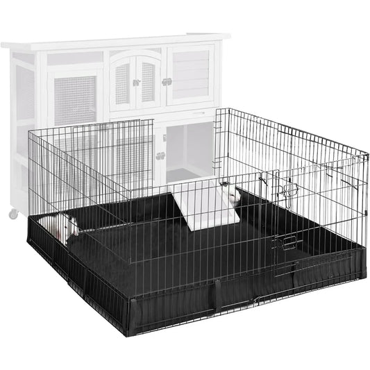 Pet Playpen Guinea Pig Cage Small Animal Rabbit Exercise Pen with Waterproof Floor Liner - Extension Playpen ONLY