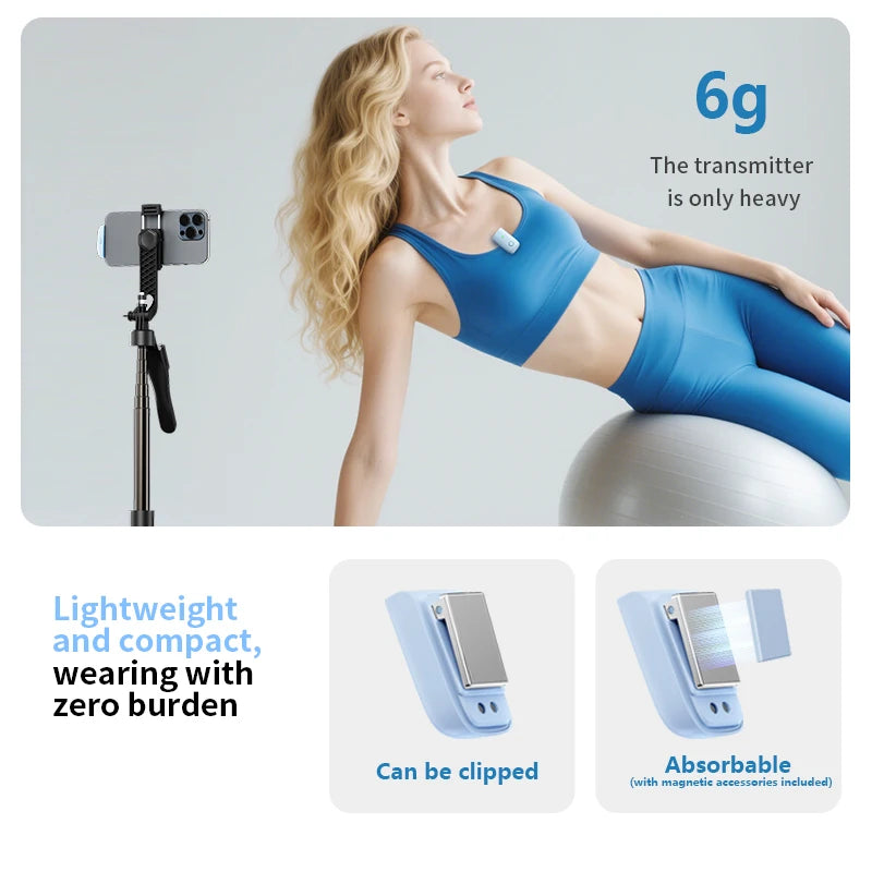 Blixora Wireless Lapel Microphone For iPhone iPad Android And Vlog