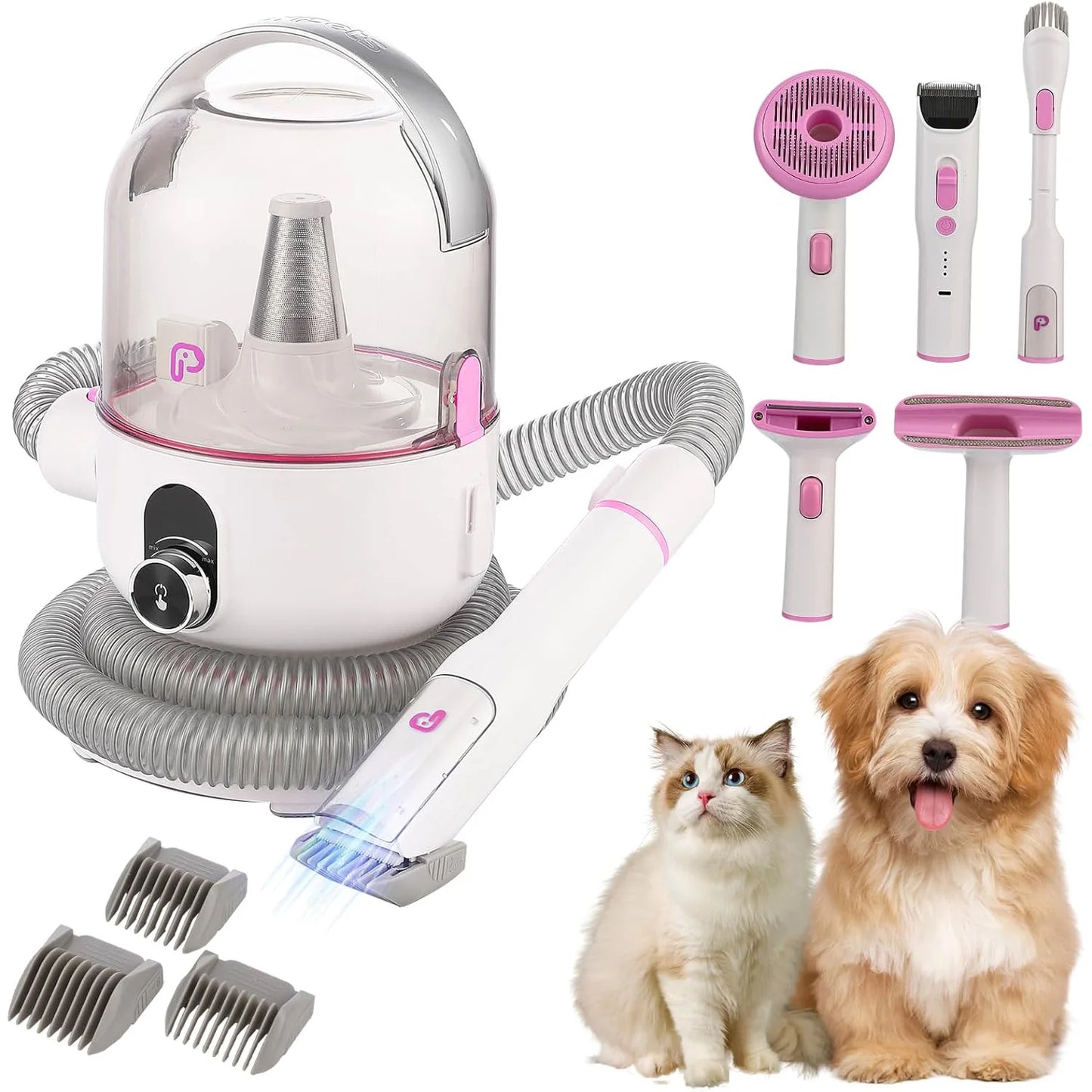 DishyKooker Pet Grooming Kit Vacuum With 5 Tools