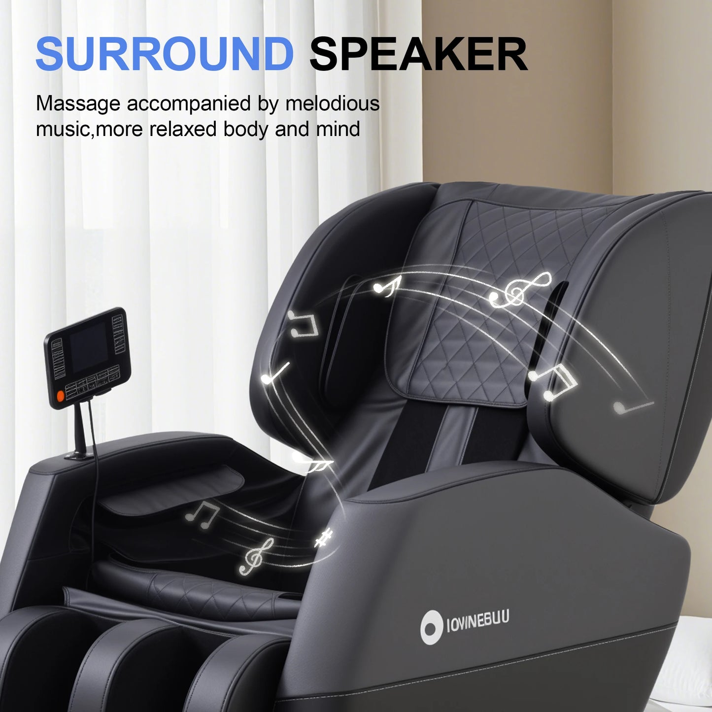 Full Body Zero Gravity Massage Chair, 10 Rollers Massage, Waist Heating, Lcd Touch Screen, 5.1-5.9 Ft, Male/Female Gift