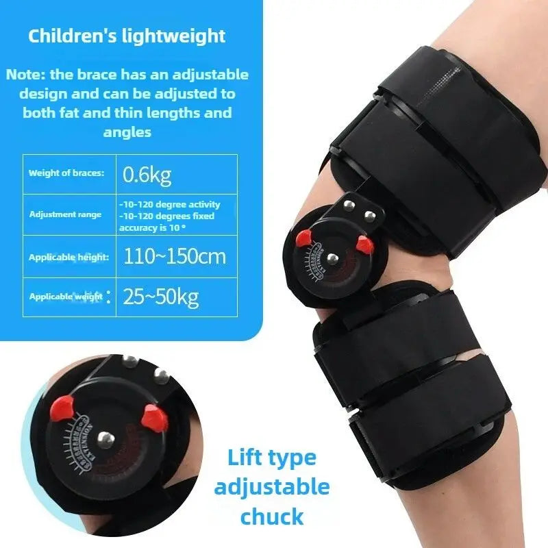 Adjustable Knee Brace Hinged Support Carbon Fiber Stay for Leg Fracture Meniscus Rehabilitation Post Surgery Recovery Breathable