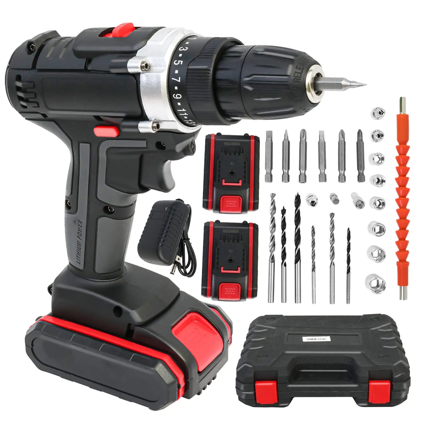 21V Cordless Drill And Impact Driver Kit With 2 Batteries