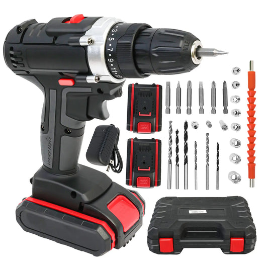 21V Cordless Drill And Impact Driver Kit With 2 Batteries