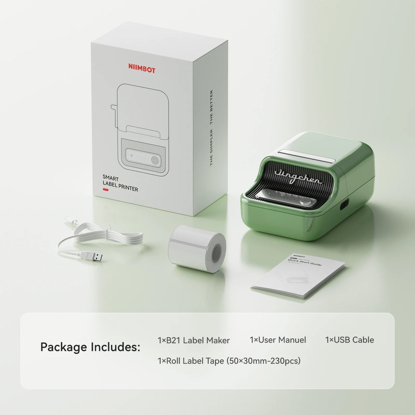 Niimbot B21 Pro 300dpi Label Maker Bluetooth printer 20-50mm Width Tape For DIY Crafts Notes Scrapbook Photo Shipped Locally