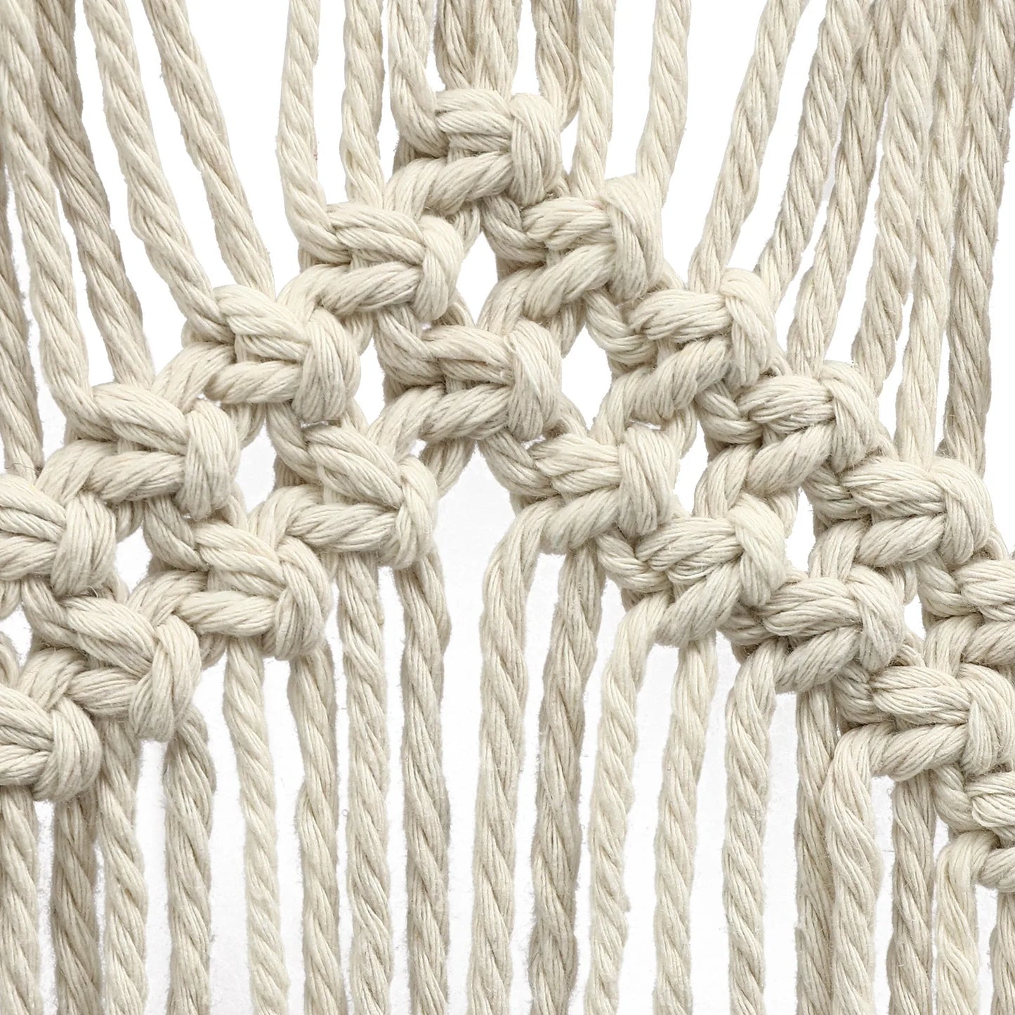 Woven Curtain Bohemian Curtain 120 x 195 cm White for Living Room Hallway Bedroom Bathroom - Plain, Unlined, Washable