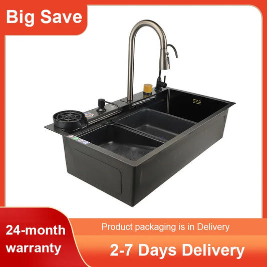 Kitchen Sink Professional Modern Easy Installation Rustproof Undermount Kitchen Sink Thickened Large Capacity for Home Kitchen