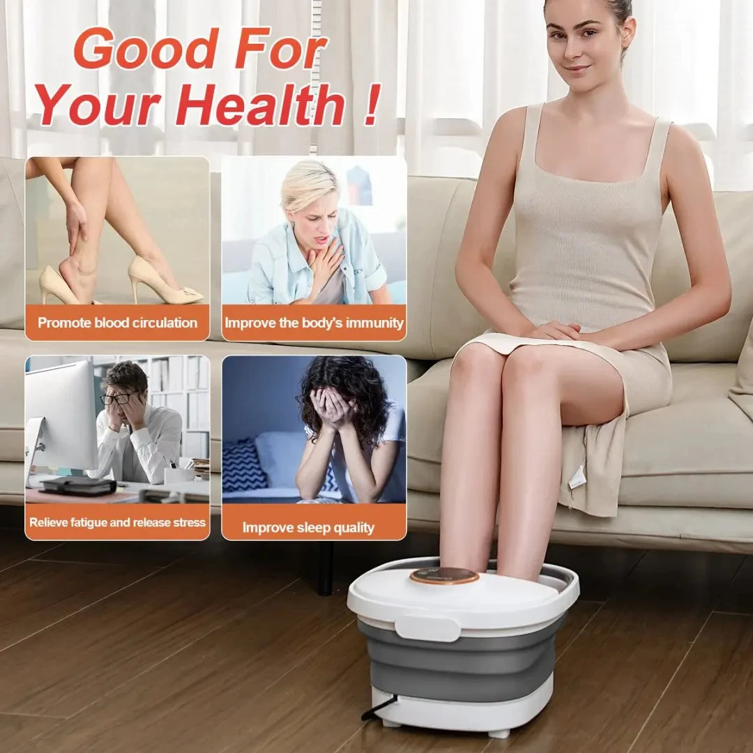 Smart Folding Foot Spa With Auto Heating And Deep Soaking