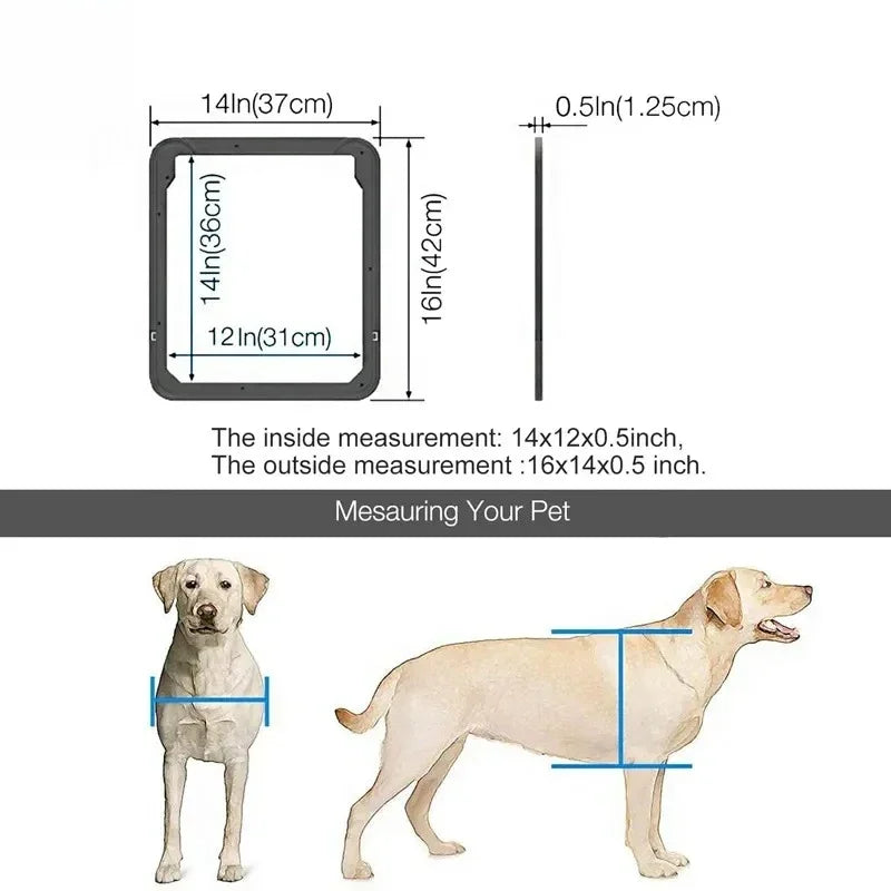 Pet Screen Door Lockable Magnetic Flap Screen Automatic Lockable Black Door for Puppy Dog and Cat Door