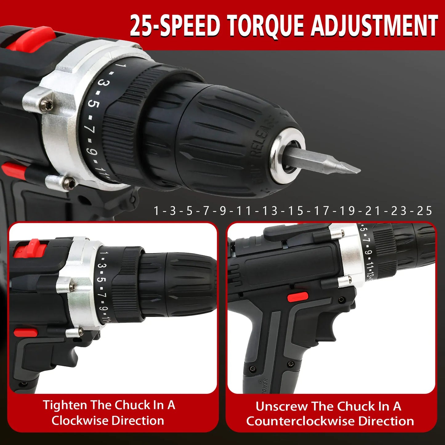 21V Cordless Drill And Impact Driver Kit With 2 Batteries