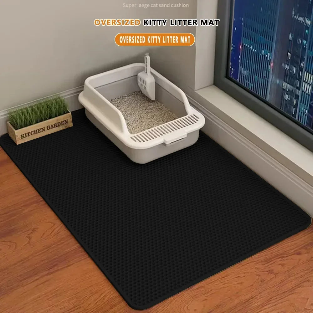 Waterproof Double Layer Cat Litter Mat Nonslip Washable Pet Mat