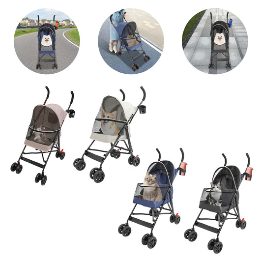 Oxford Cloth Pet Stroller Foldable for Small and Medium Dogs