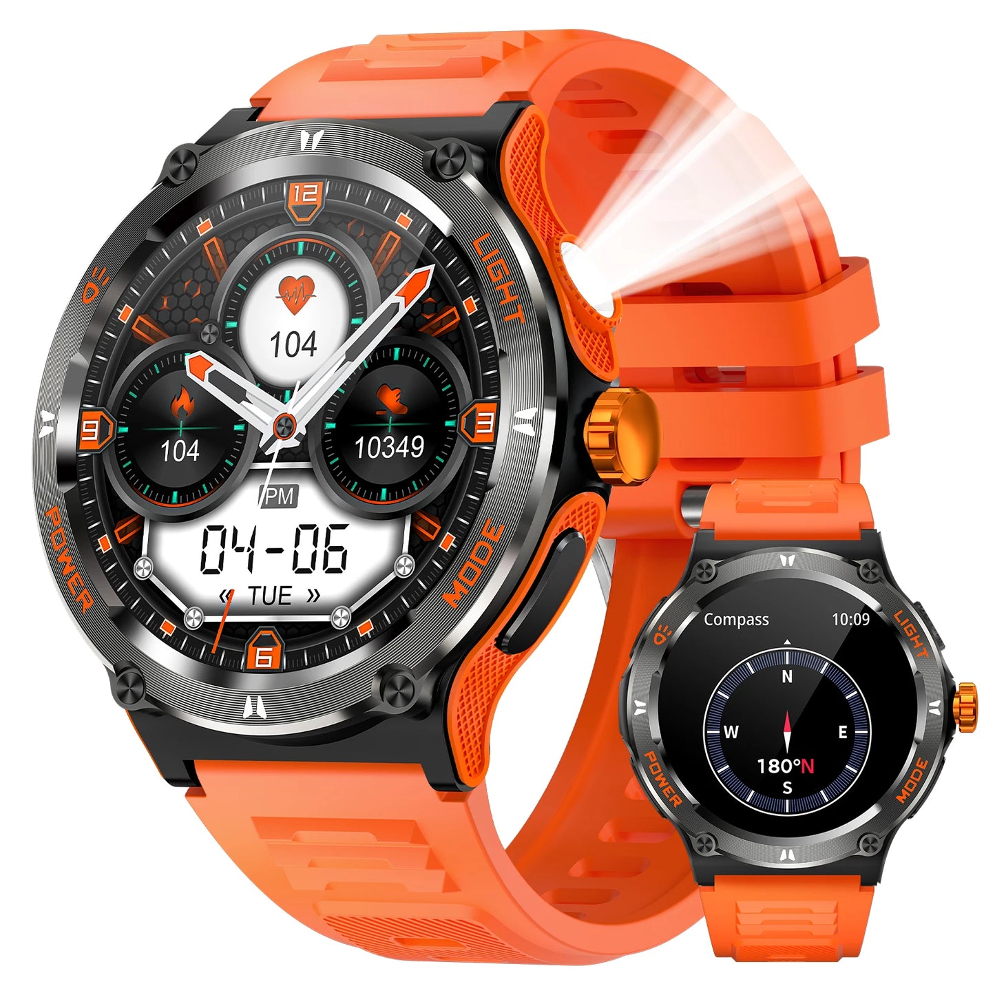 EIGIIS KT76 Smart Watch 3ATM Waterproof With Compass Bluetooth