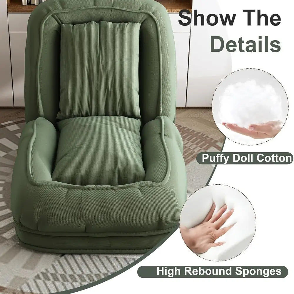 Corduroy Human Size Dog Bed, Oversized Foldable Human Dog Bed for Adults and Pets, Adjustable Lounge Sofa Bed with Cushions, Gia