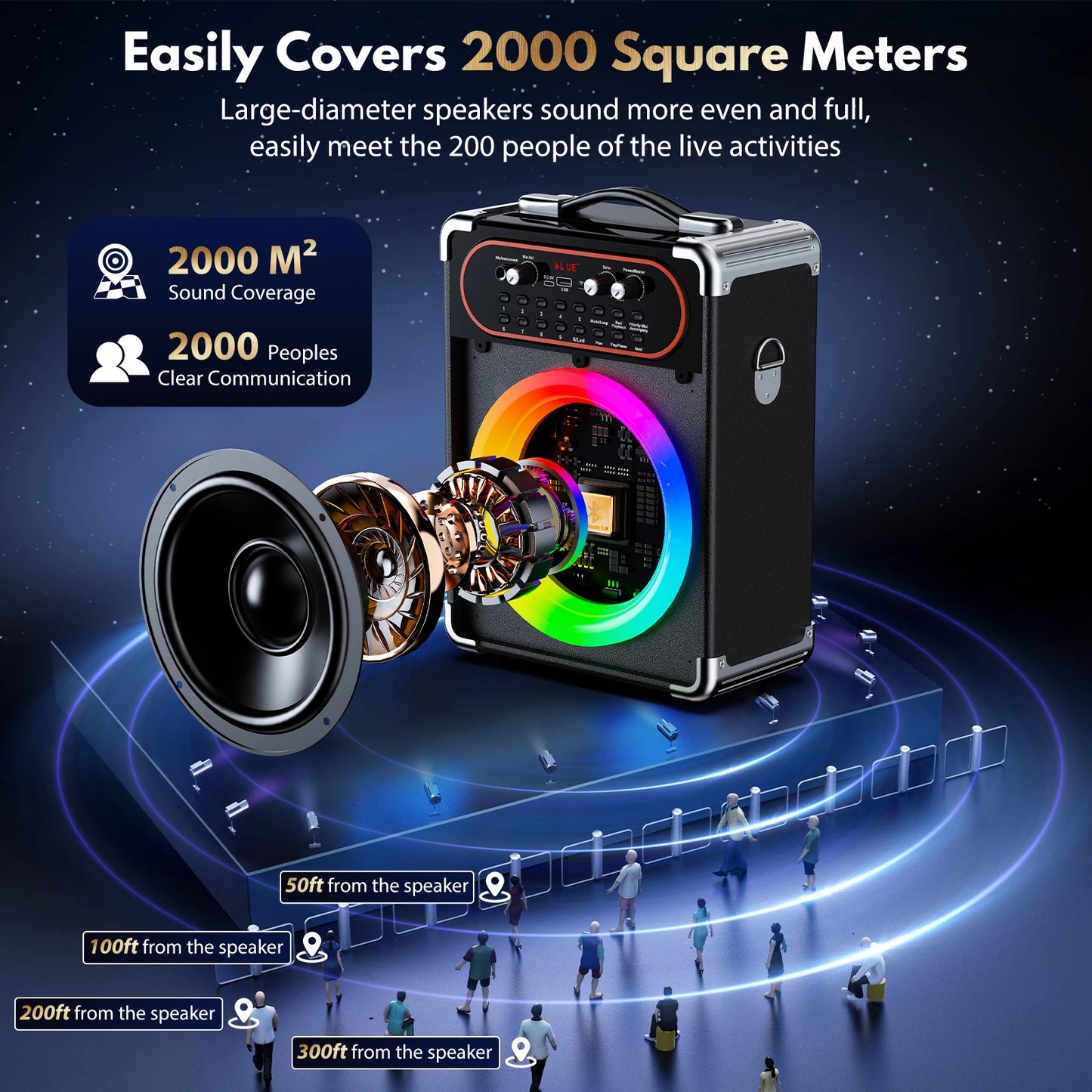 FanFun S68 Kara Ok Bluetooth Speaker With Two Microphones