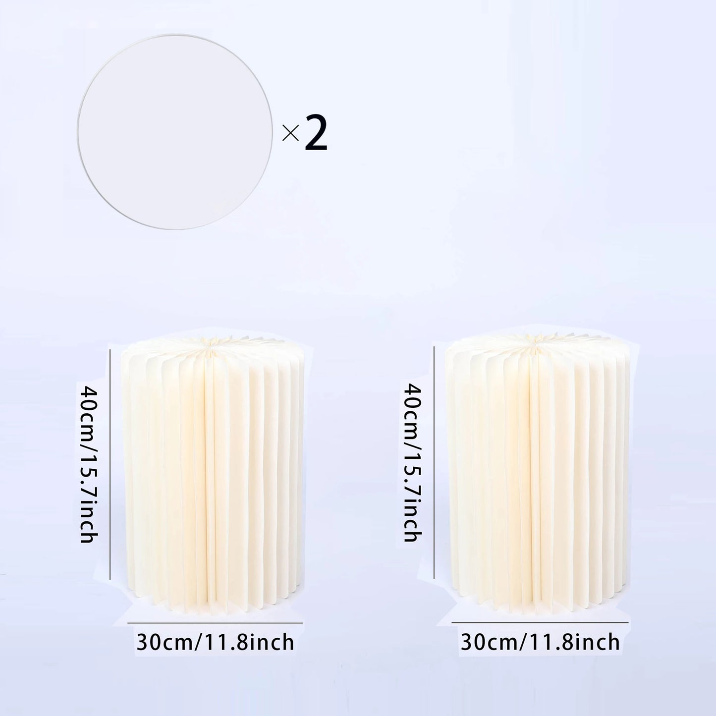 2 foldable paper pillars display base, milky white wedding display, birthday party decoration, dessert table paper Roman pillar