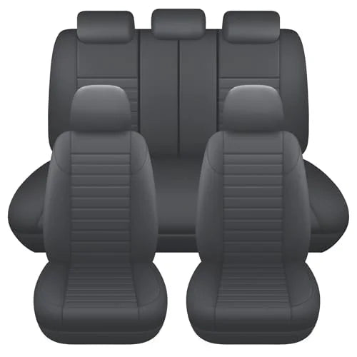 PU Leather Car Seat Cover Set Universal Fit Waterproof Breathable