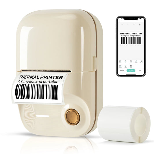 Deli Bluetooth Label Maker Machine, 2-inch Portable Handheld Retro Printer with Tape Cartridge, Inkless Electronic Labeler