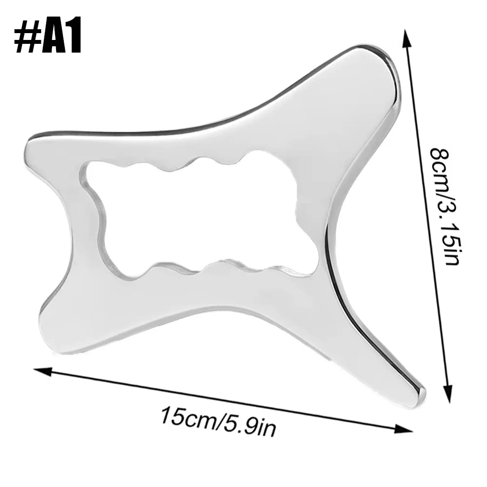 Upgrade Stainless Steel Gua Sha Massage Tools Metal Scraping Knife Massager for Relaxing Soft Tissue,Reduce Head,Neck,Back Pain