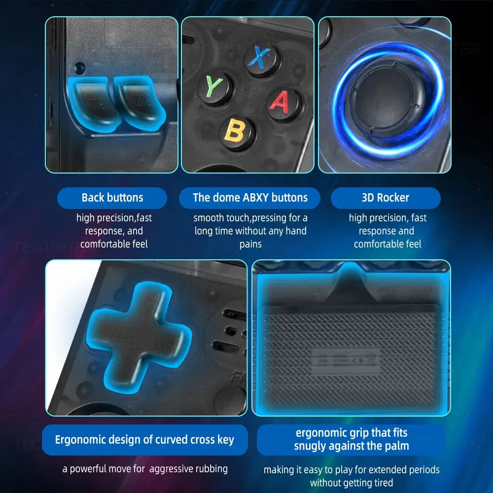 R36HD Handheld Retro Game Console, 1 Count Rechargeable Portable Pocket Game Console with 3.5-inch IPS Screen, Linux System Game