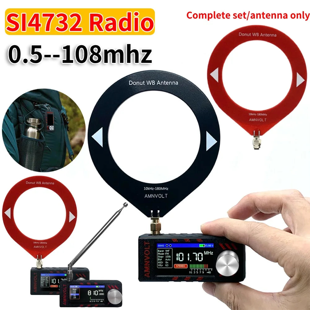 Upgraded Version AMNVOLT ATS MINI V3 SI4732 Full Band DSP Radio, Pocket Receiver FM AM MW SW SSB, with Headphone Amplifier Hi-Z
